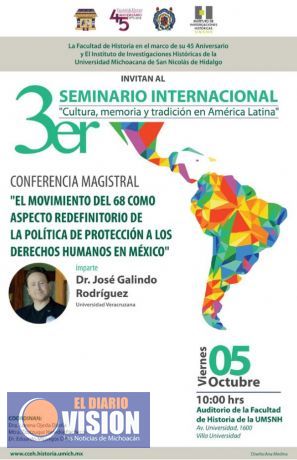 Conferencia sobre el Movimiento del 68 en la Facultad de Historia