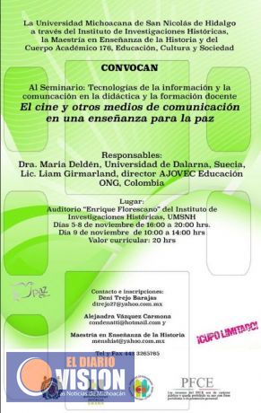 Impartirán en la UMSNH seminario sobre Tecnologías de la Información en construcción de paz