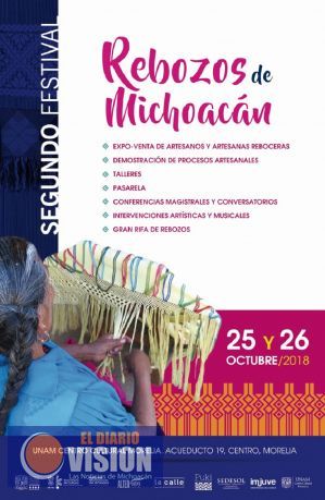 Asociación Puki Telares y la UNAM Centro Cultural realizan el 2do Festival del Rebozo de Michoacán