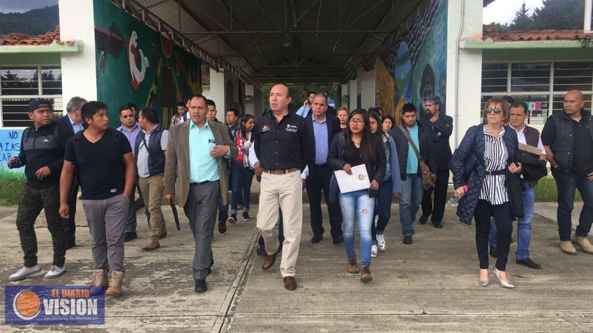 Realiza SEE visita a Escuela Normal Indígena de Michoacán, para revisar sus instalaciones 