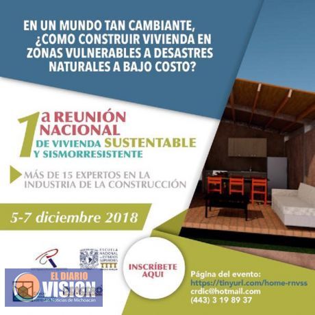 Realizan Primera Reunión Nacional de Vivienda Sustentable y Sismorresistente