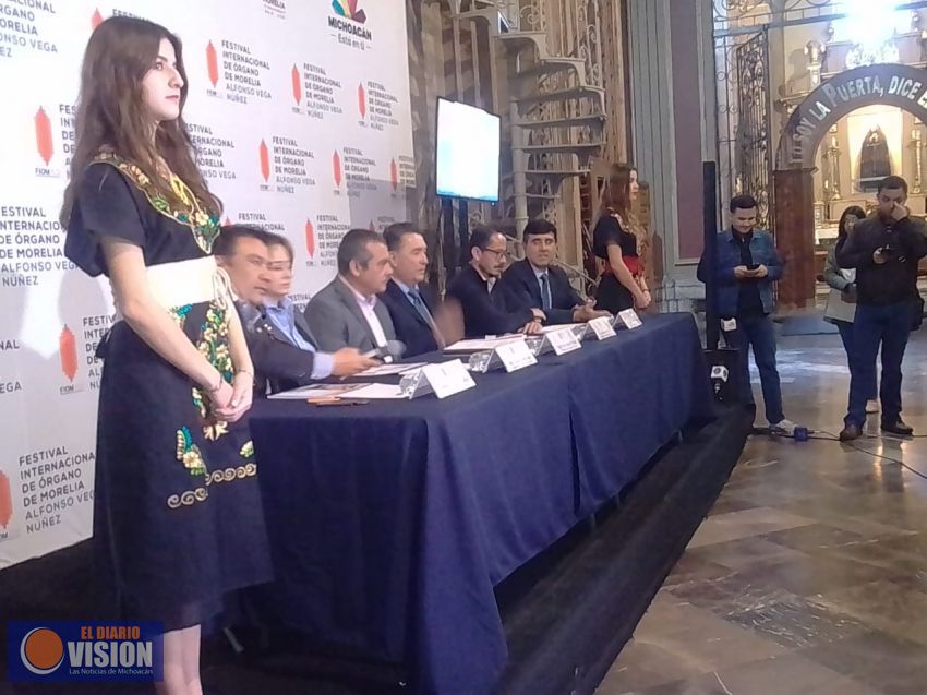 Anuncian la edición 52 del Festival Internacional de Órgano de Morelia.