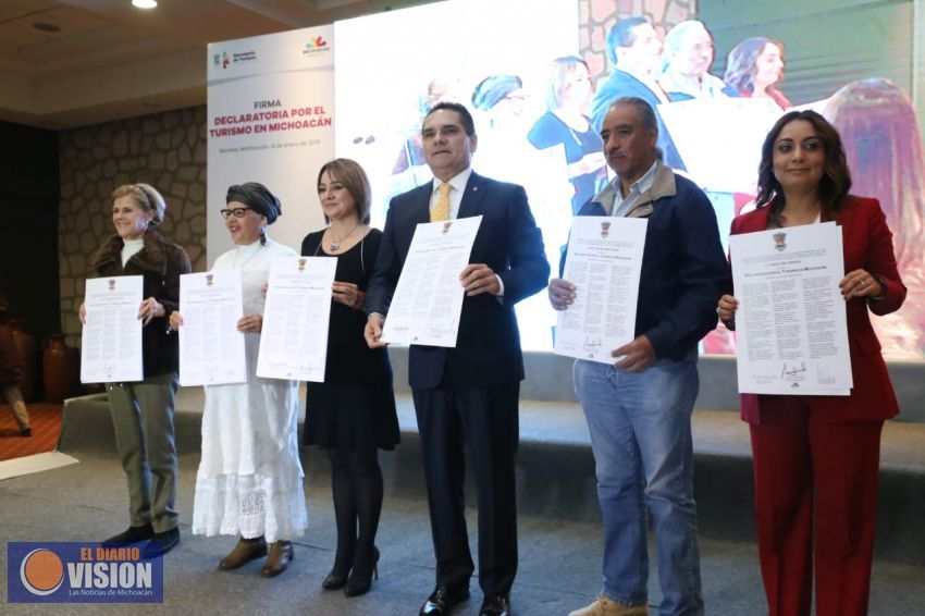 Firma Gobernador Silvano Aureoles Declaratoria por el Turismo en Michoacán