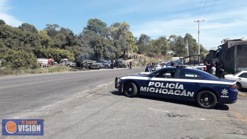 Libre, acceso carretero Uruapan - Pátzcuaro: SSP