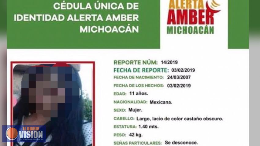 Menor de edad es encontrada sin vida luego de reportarla como desaparecida 