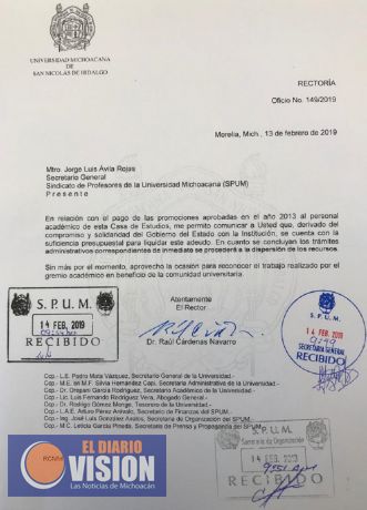 Anuncia Rector el pago de promociones 2013 a personal académico