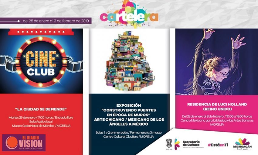 Cartelera Cultural del 25 de febrero al 3 de marzo de 2019