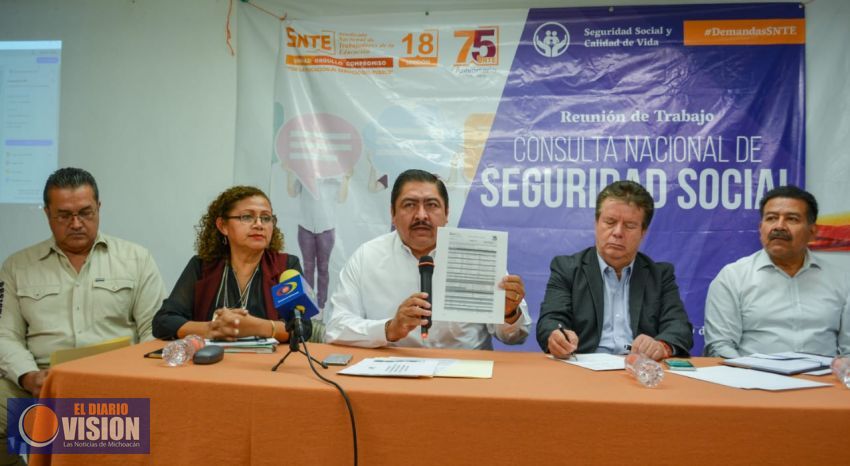 SNTE sección 18 se suma a la Consulta Nacional de mejoras en seguridad social 