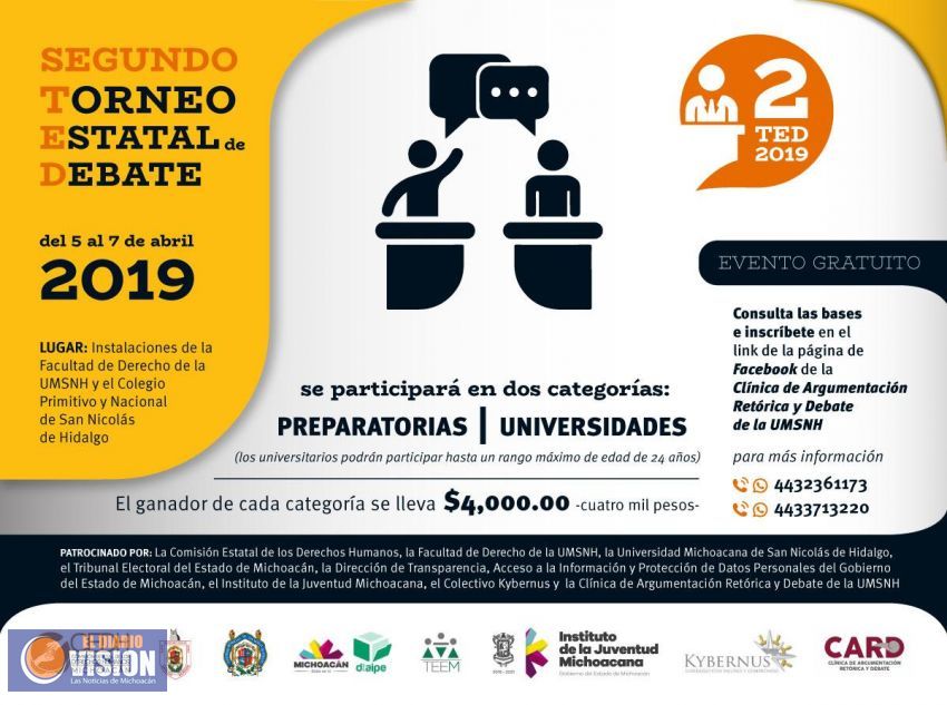 Segundo Torneo Estatal de Debate TED MICH 2019