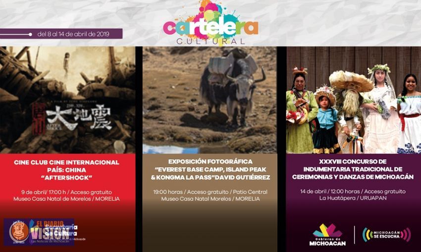 Cartelera Cultural del 8 al 14 de abril de 2019