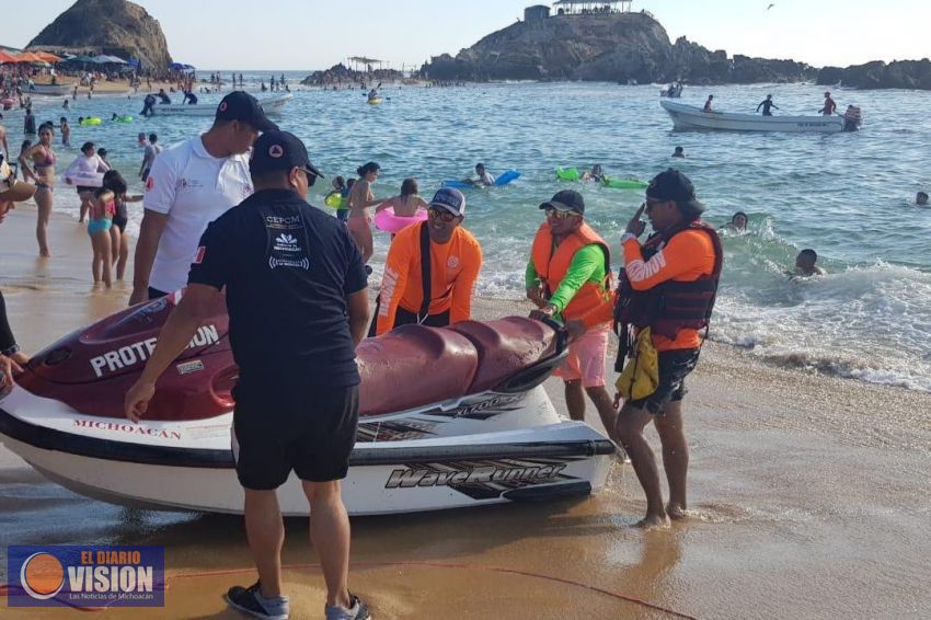 Prevalece saldo blanco en playas, mantiene PC estatal guardia