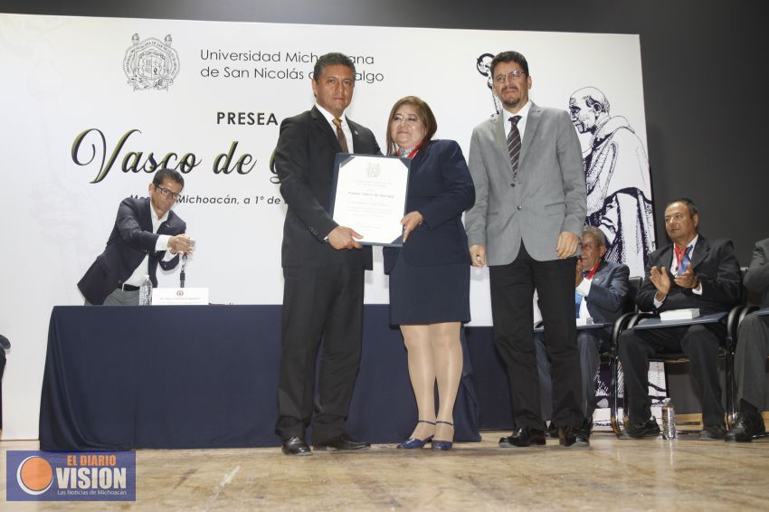 UMSNH entrega Presea Vasco de Quiroga a siete nicolaitas distinguidos