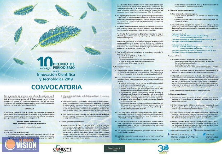 Convocan a periodistas especializados al 10° Premio al Periodismo  sobre Innovación Científica 