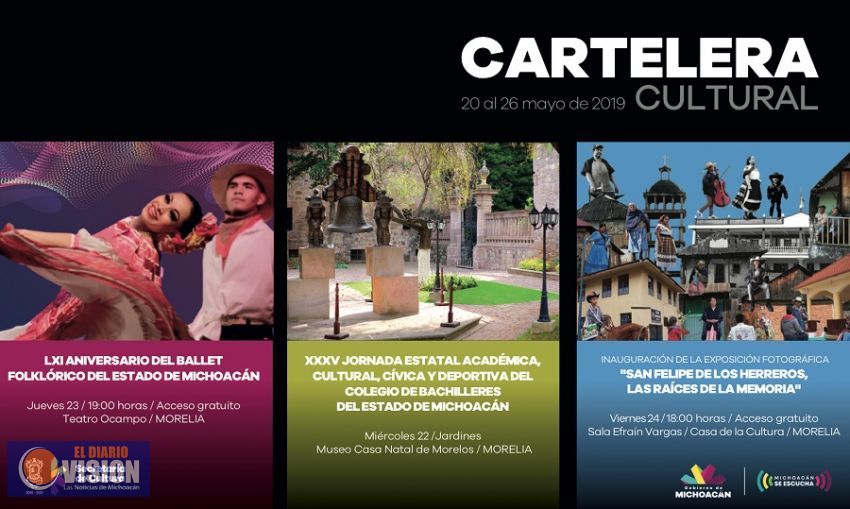 Cartelera Cultural del 20 al 26 de mayo de 2019