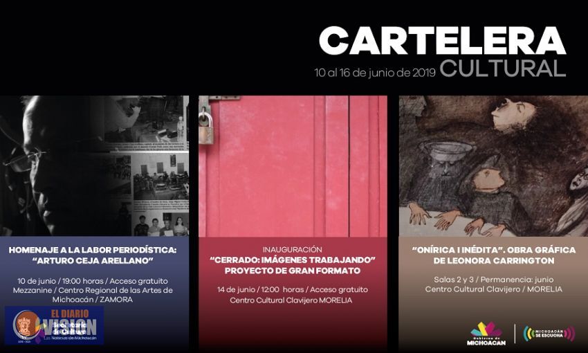 Cartelera Cultural del 10 al 16 de junio de 2019