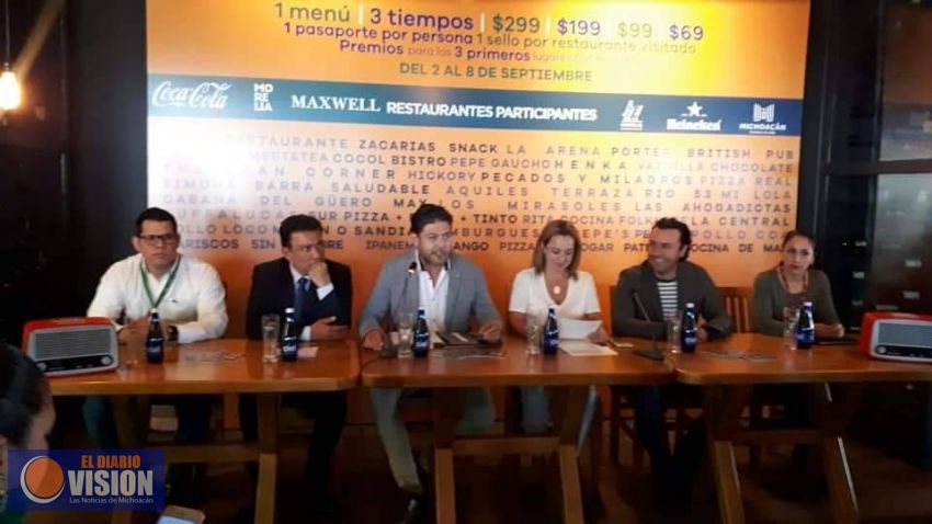 Anuncian la semana más rica en Morelia; El restautant week 2019