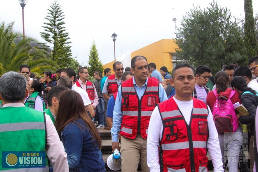 Instituto Tecnológico de Ciudad Hidalgo realizó simulacro conmemorativo al S19