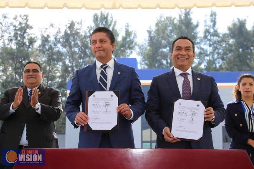 Firman convenio de colaboración FGE y la UMSNH