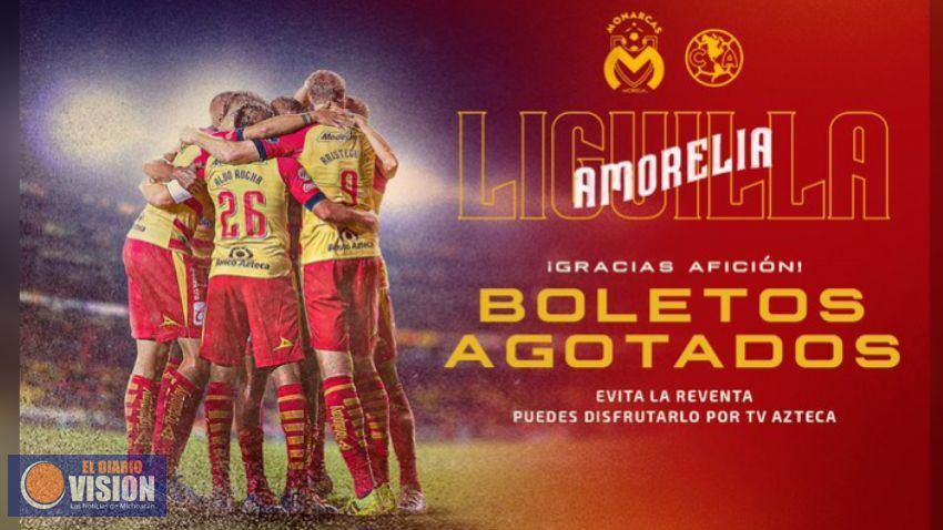 Boletos agotados para partido semifinal Monarcas vs América 
