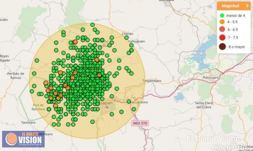 Luego de 425 temblores registrados recientemente, llegarán expertos a efectuar estudios