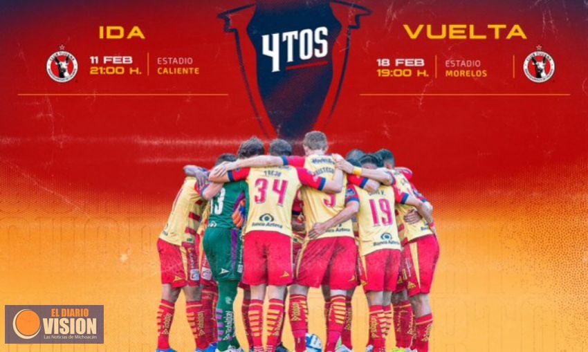 Definidos los horarios para los partidos entre Monarcas y Xolos de Cuartos de Final de la Copa MX