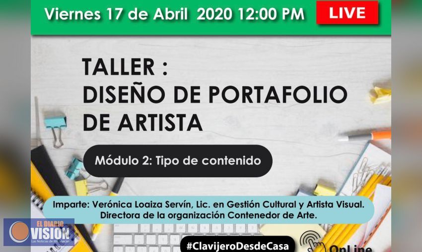 Continúa abierto el taller de diseño de portafolio de artista