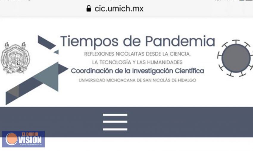 Abre UMSNH blog para compartir reflexiones científicas, tecnológicas y humanísticas sobre Covid19