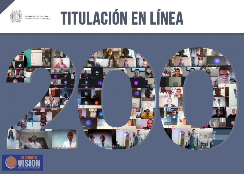 UMSNH registra la titulación en línea número 200 