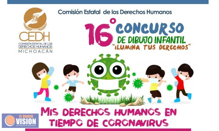 Retoma CEDH concurso de dibujo con el tema: Mis Derechos Humanos en Tiempo de Coronavirus