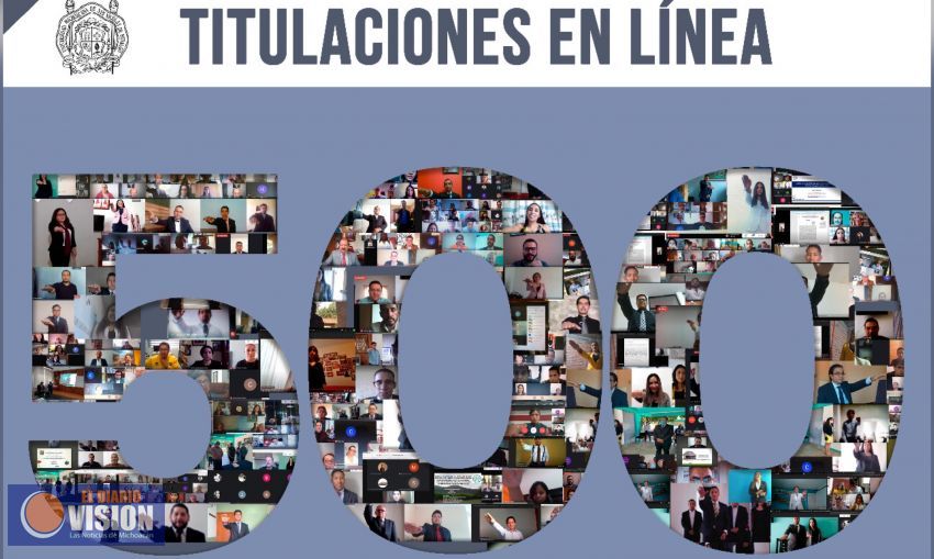 UMSNH registra 500 titulados en la modalidad en línea 