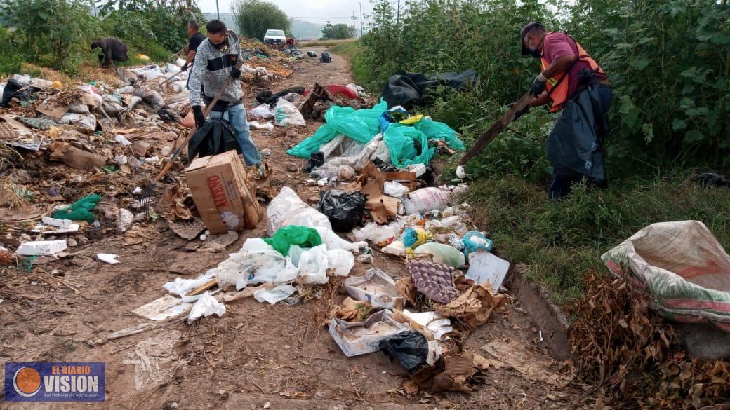 Gobierno de Morelia localiza y limpia 6 tiraderos a cielo abierto 