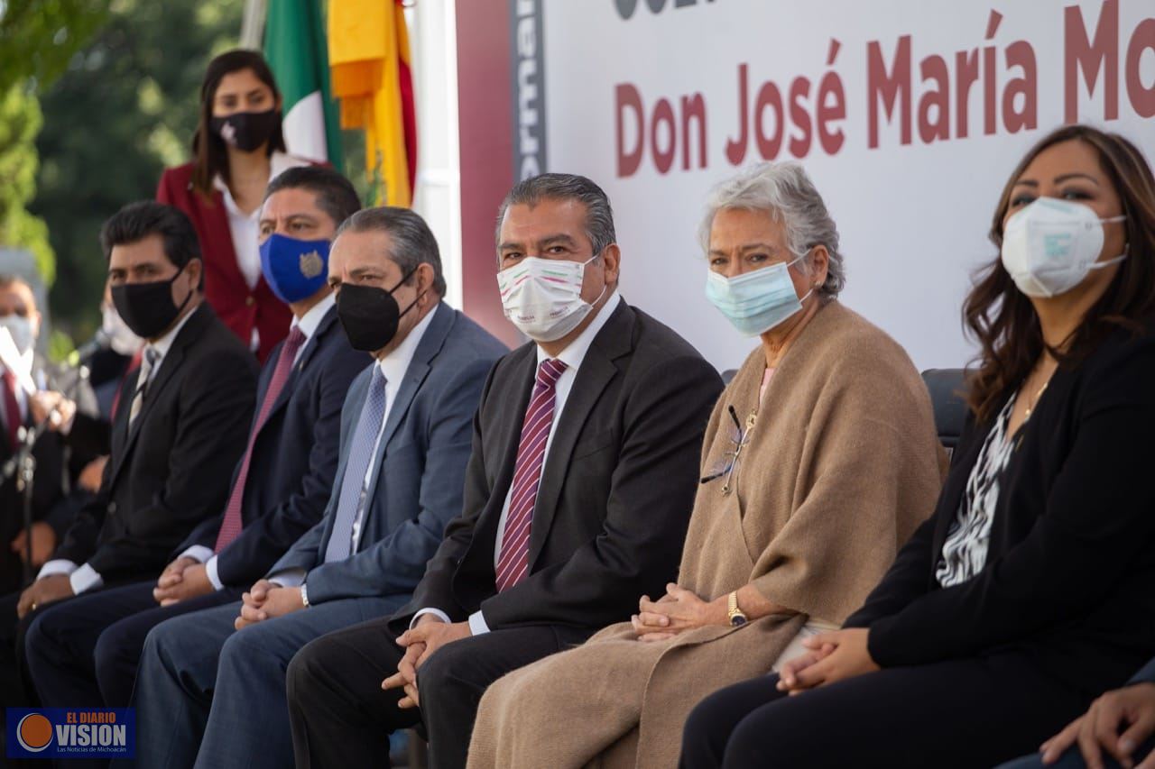 Encabezan Olga Sánchez Cordero y Raúl Morón ceremonia del CCLV Aniversario del Natalicio de Morelos 