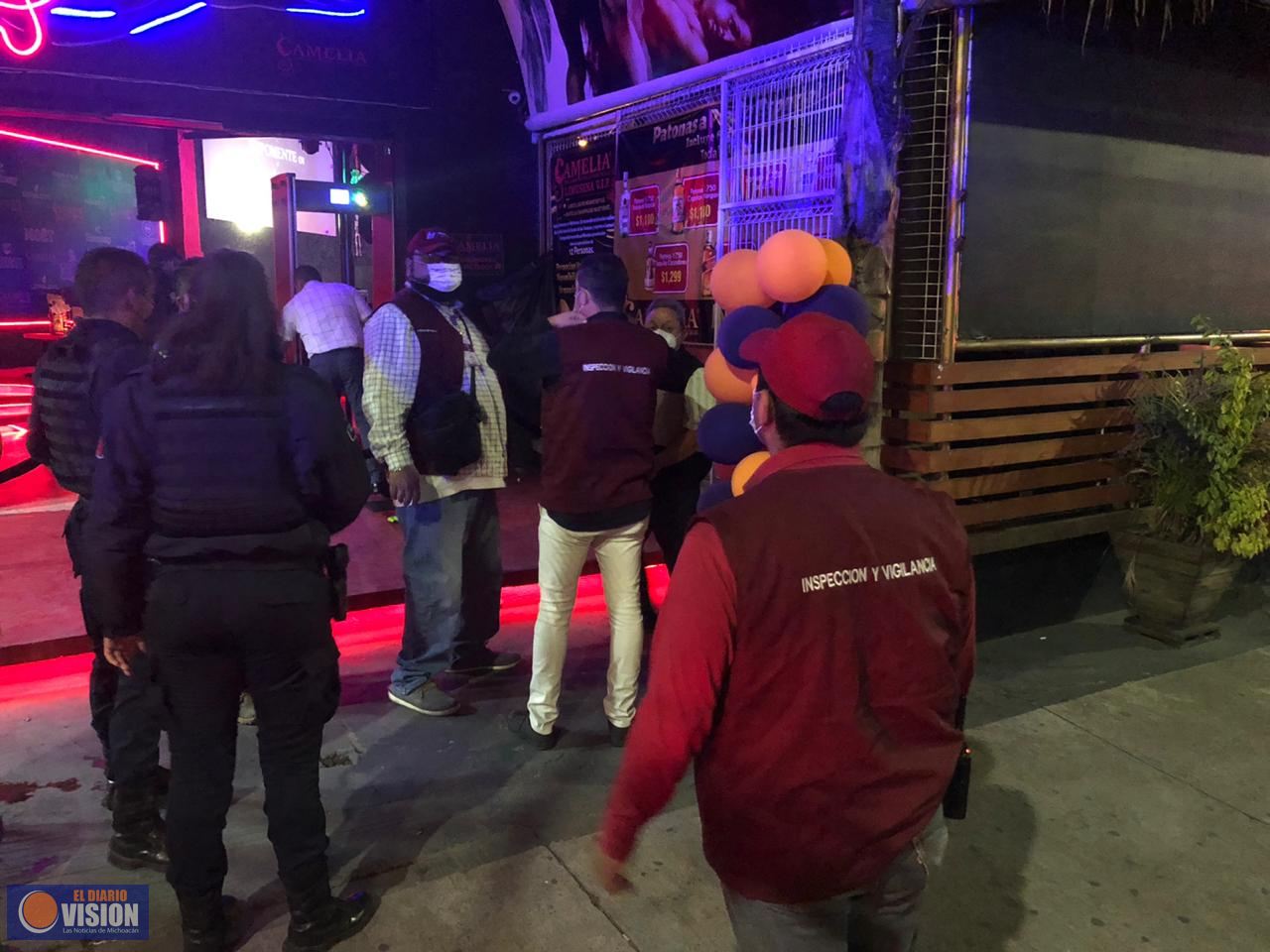 Vigila Gobierno de Morelia con operativos medidas sanitarias en bares y centros nocturnos 