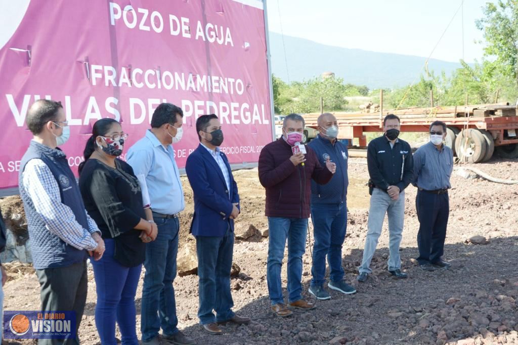 Con obra, garantiza Raúl Morón abasto de agua potable a Villas del Pedregal 