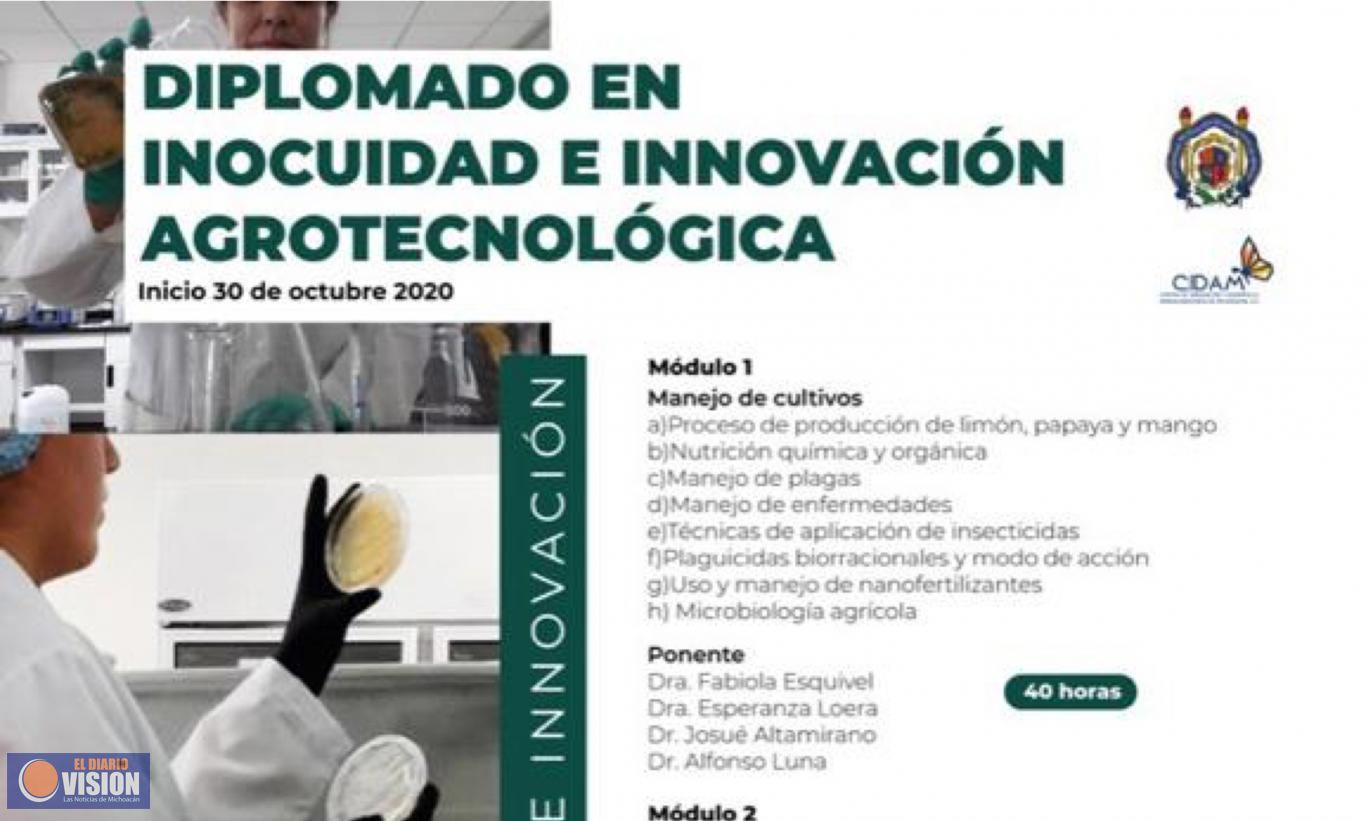 UMSNH ofrece diplomado en inocuidad e innovación agrotecnológica 