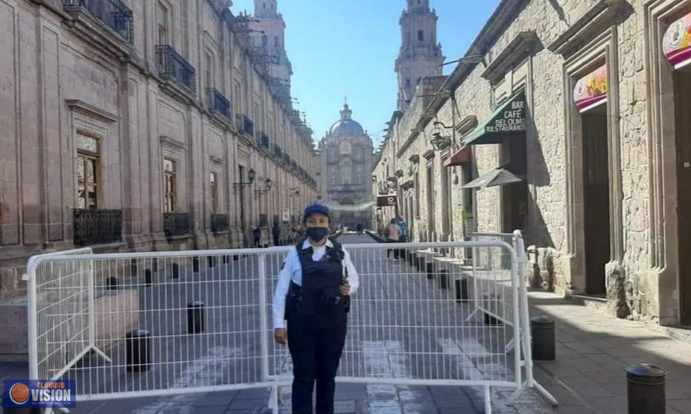 Ante contingencia de Covid-19, se mantiene cerrado el primer cuadro de Morelia 