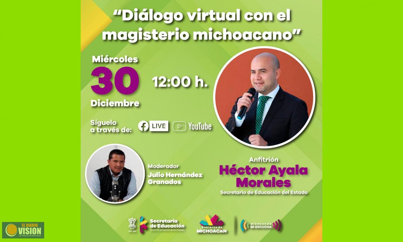 Invita SEE al diálogo virtual con el magisterio michoacano