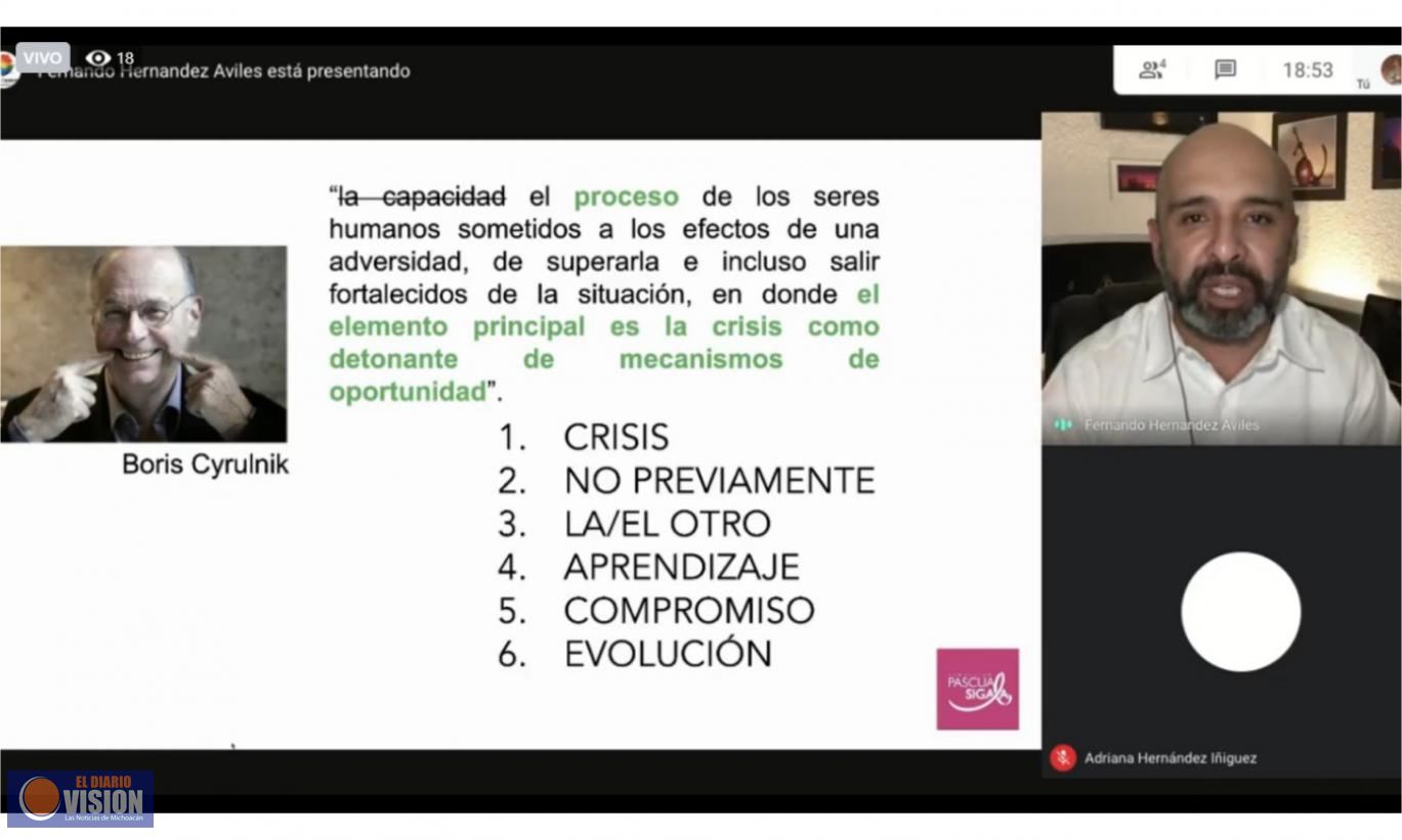 El psicólogo Fernando Hernández impartió charla sobre resiliencia