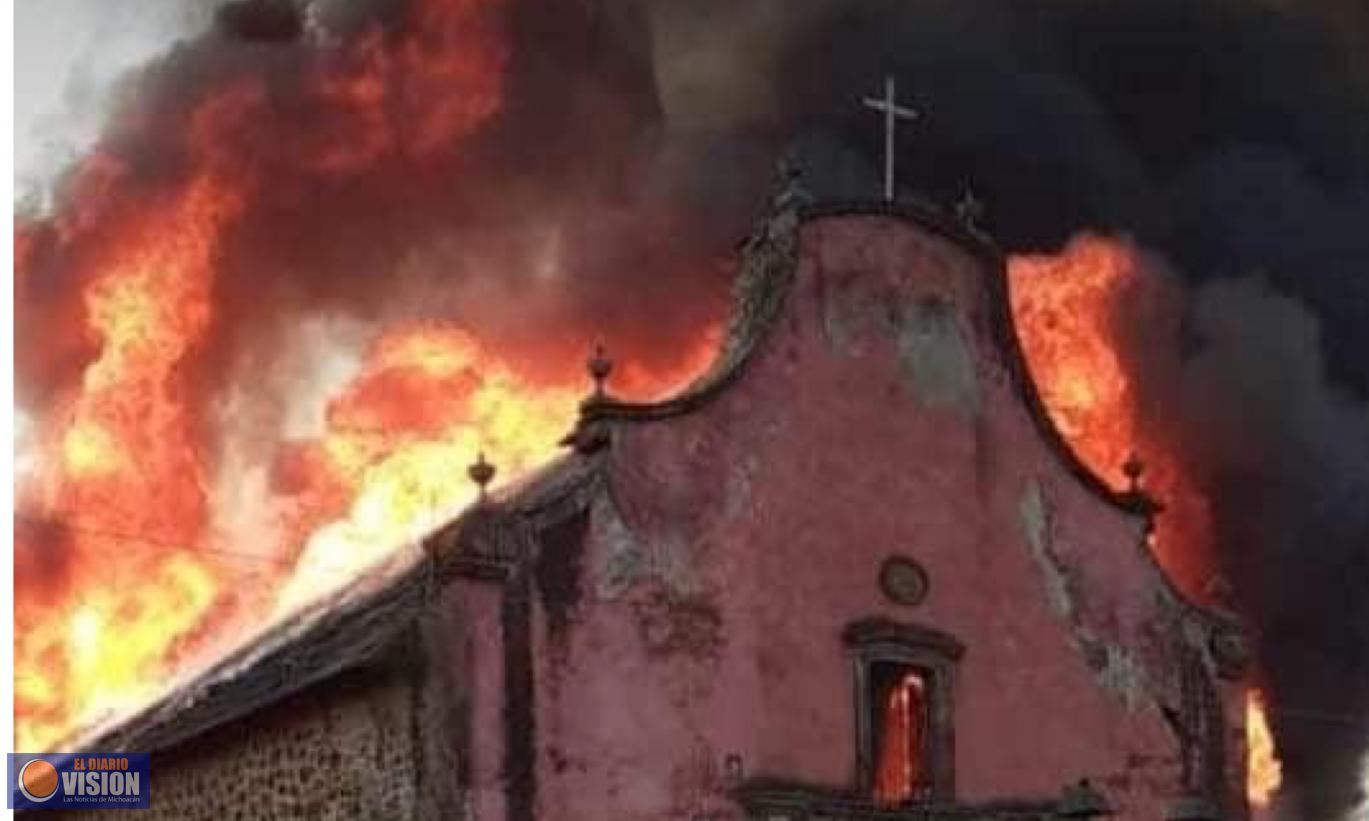 Se incendia Iglesia de Santiago Apóstol de Nurio