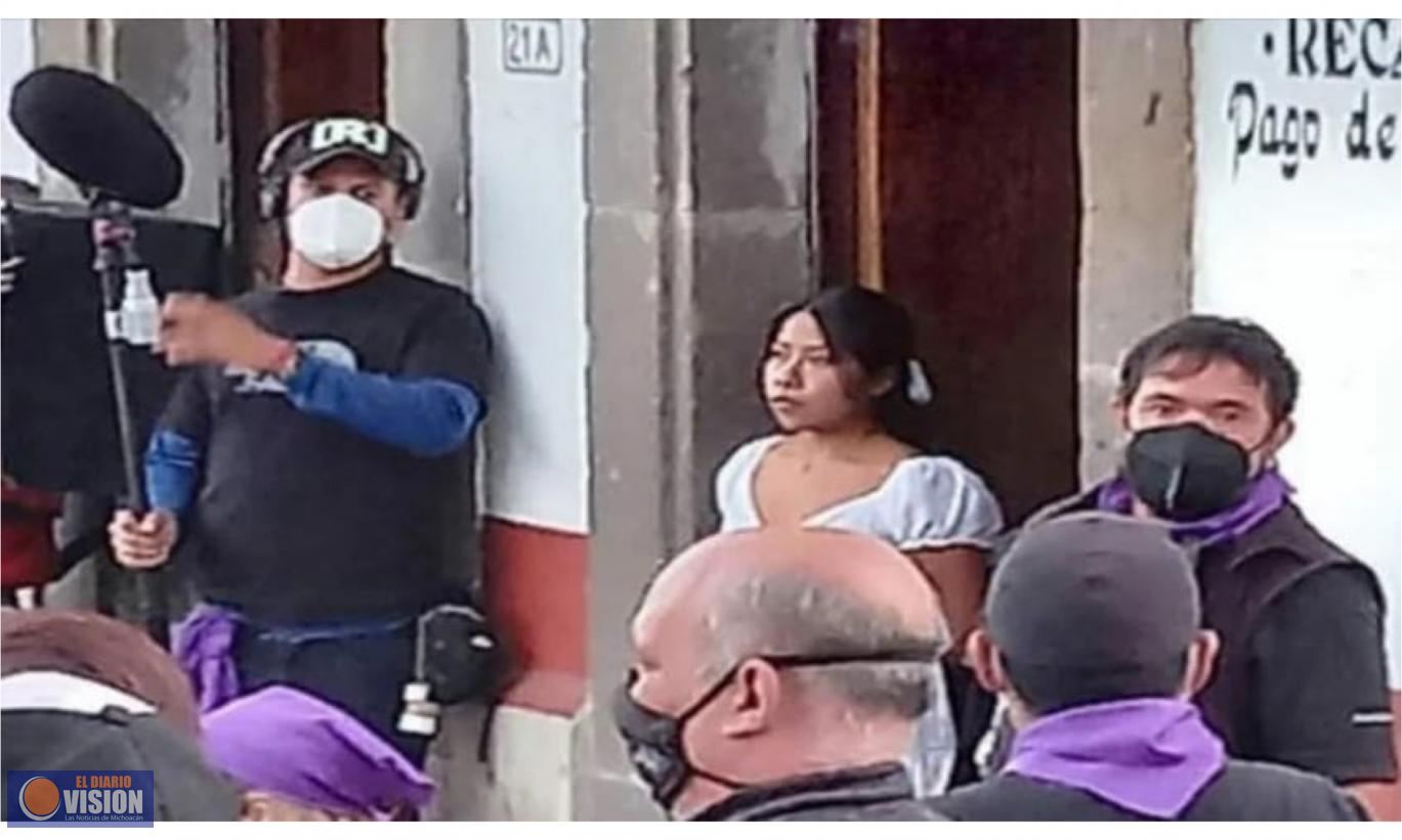 Yalitza Aparicio, graba la película “Presencias” en Tlalpujahua, Michoacán