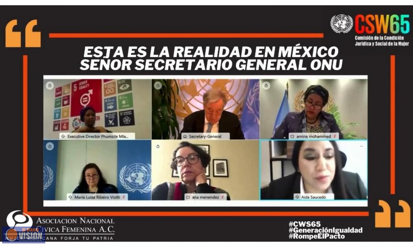 Mexicanas dan mensaje al Secretario General de la ONU