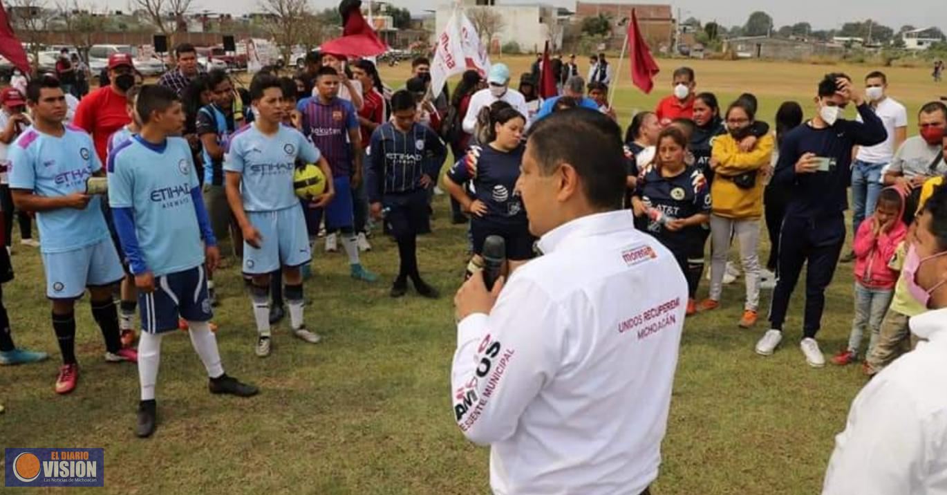 La zona sur de Uruapan tendrá su unidad deportiva: Nacho Campos