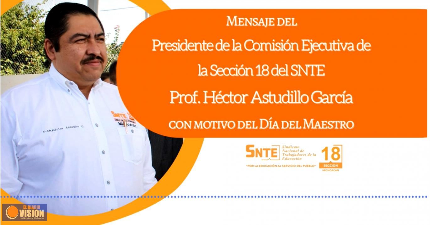 SNTE Michoacán felicita a los maestros en su día