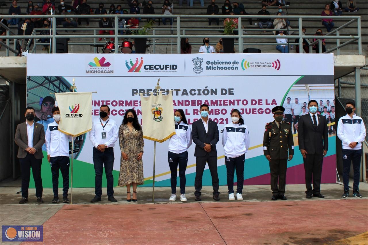 Abanderan a la Delegación de Michoacán que participará en los Juegos Nacionales Conade 2021