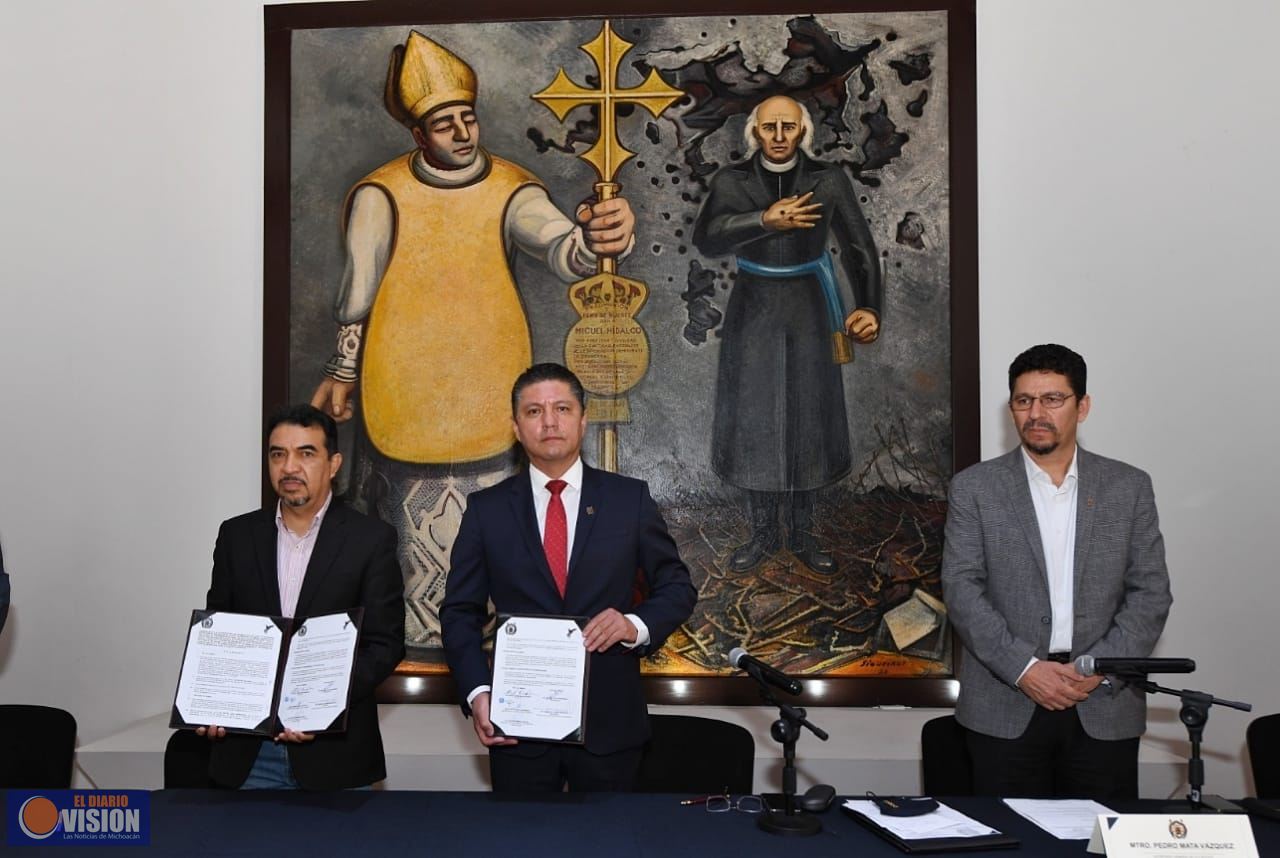 UMSNH signa convenio de colaboración con el Colegio de Profesionistas de Michoacán