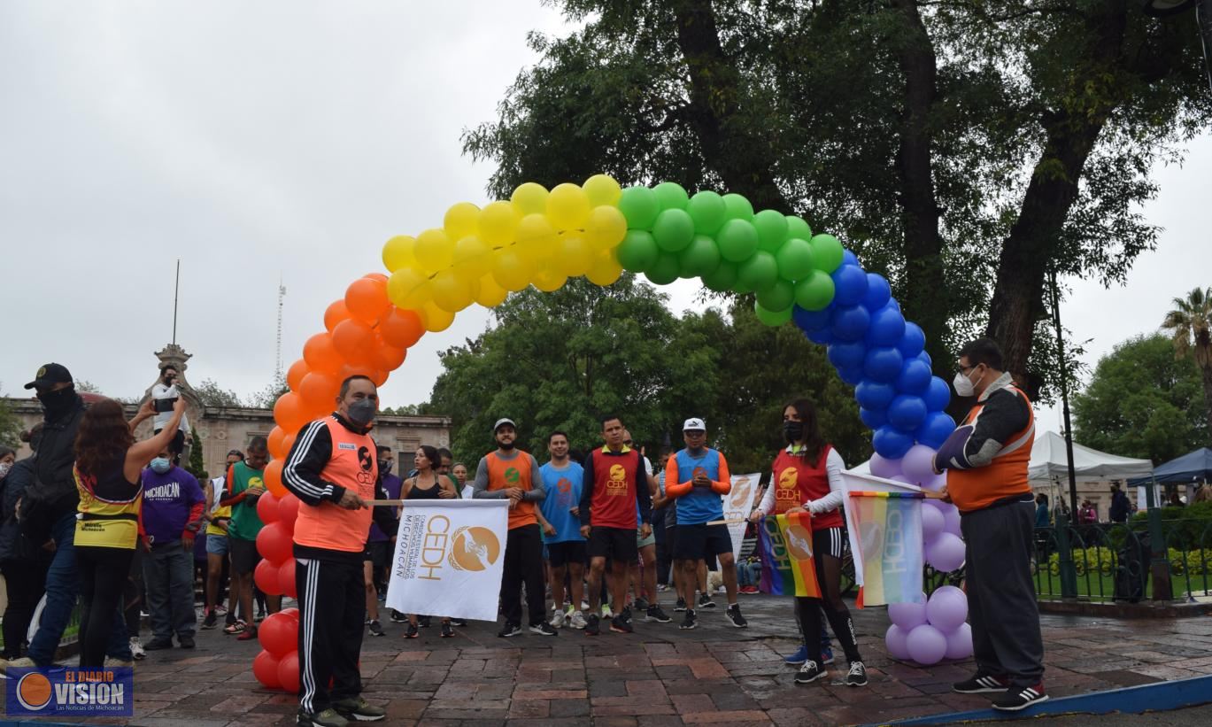 Para visibilizar los derechos de la comunidad LGBTTTI, CEDH realizó una carrera 