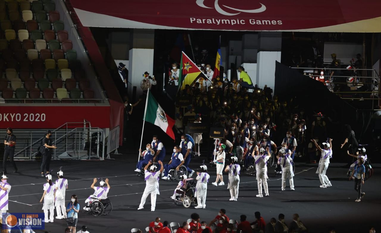 La delegación mexicana desfiló en la ceremonia inaugural de los Juegos Paralímpicos Tokio 2020