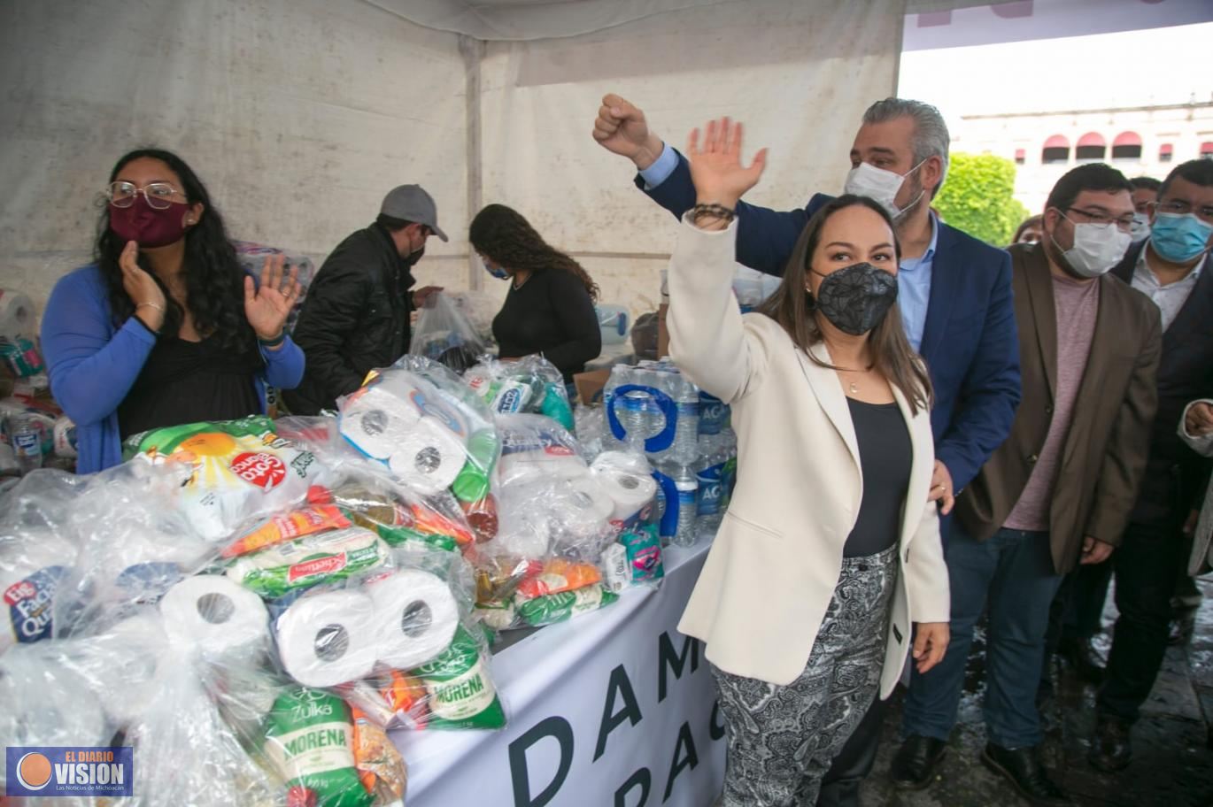 Inicia Bedolla jornada de solidaridad con damnificados por huracán en Michoacán