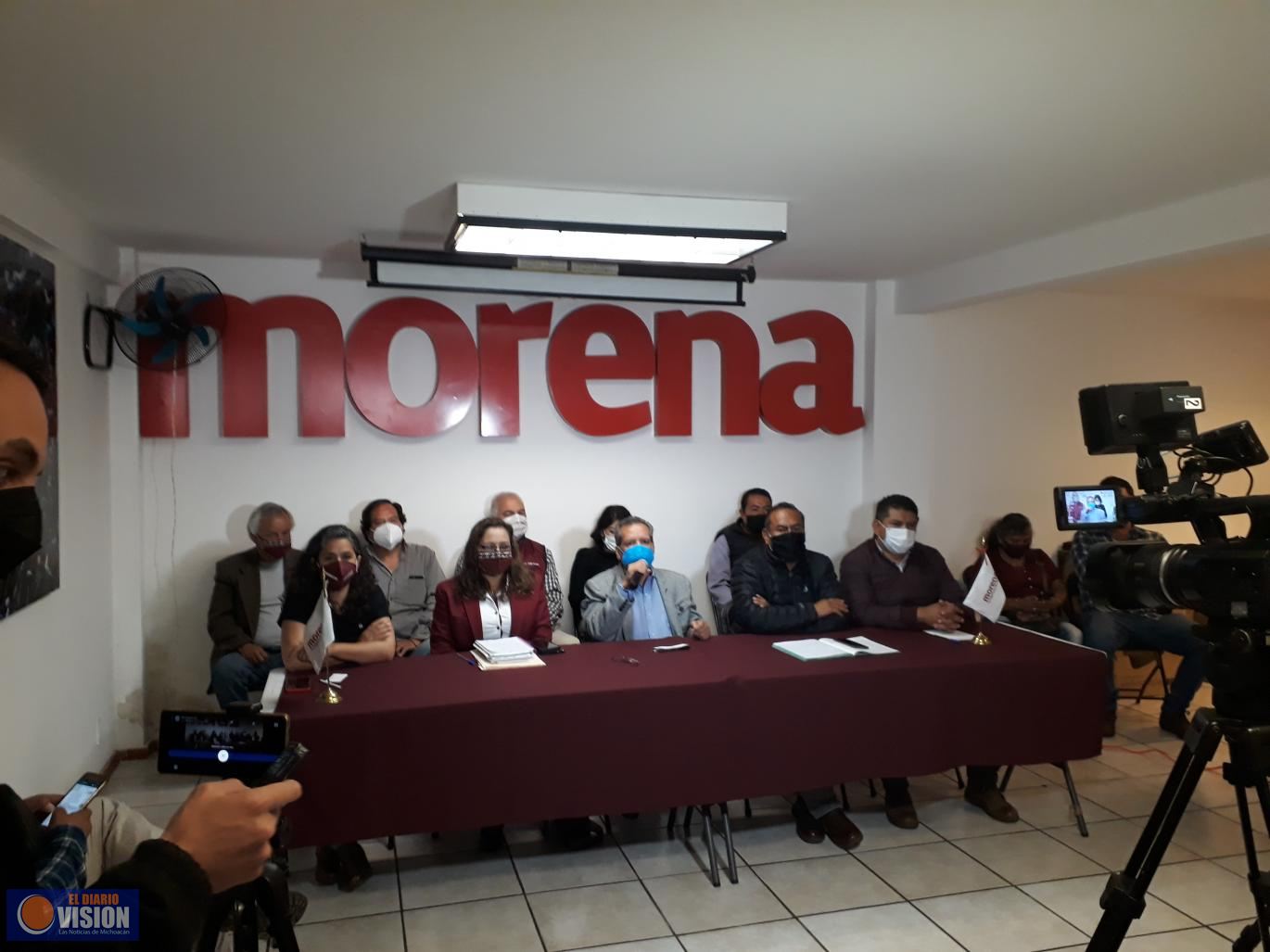 Morena, mantendrá plantón hasta que la nueva legislatura tome protesta