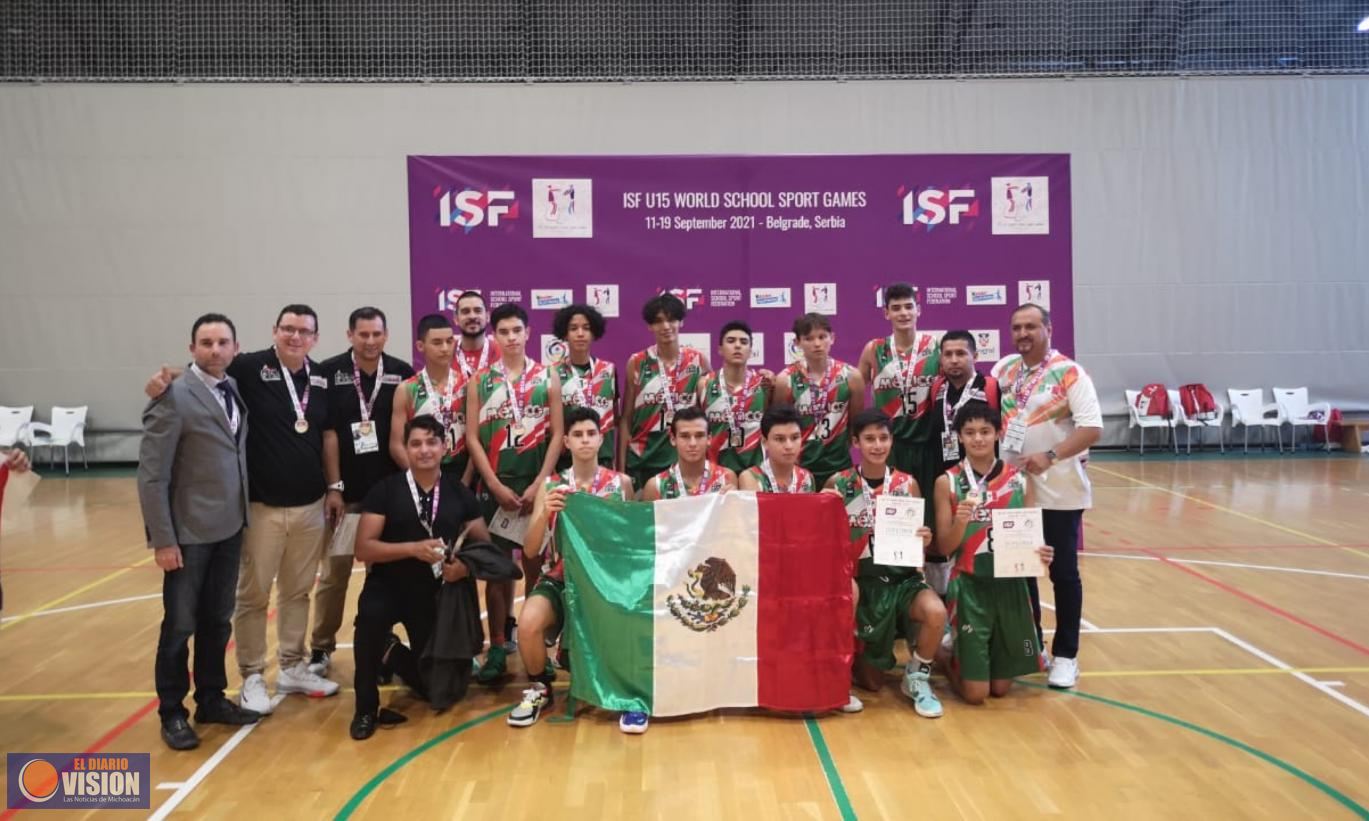 Con oro en básquetbol, México termina participación en Juegos Mundiales Escolares